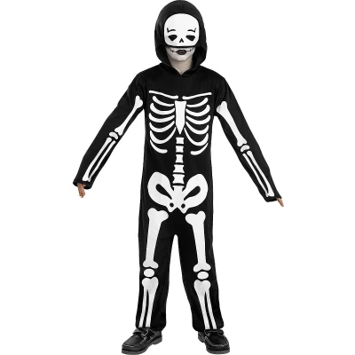 Afbeelding van FUNIDELIA Glow in the dark Skelet kostuum voor jongens 107 113 cm