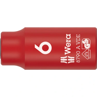 Afbeelding van Wera 05005930001 8790 B VDE Zyklop Dop Geïsoleerd 1/4&quot; 6 Mm