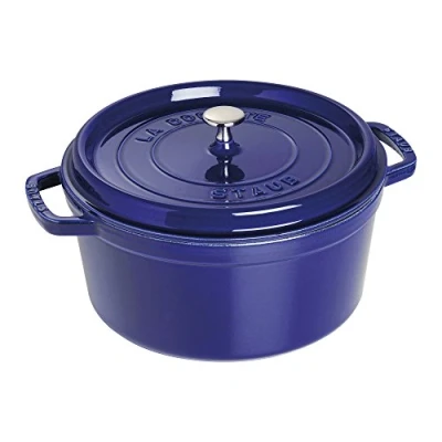 Afbeelding van Staub Gietijzeren braadpan / cocotte, rond 28 cm, 6.7 L, donkerblauw