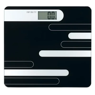 Afbeelding van Melissa 16690073 Personenweegschaal 180 kg, zwart/zilver
