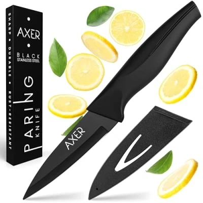 Afbeelding van Axer Professioneel schilmes, 9 cm, keukenmes, groentemes, fruitmes, klein mes, keukenmes