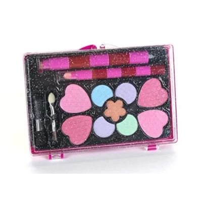 Afbeelding van Klein Toys Princess Coralie cosmetica set oogschaduw, blush en lippenstift incl. applicators zwart roze