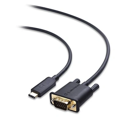 Afbeelding van Cable Matters USB C naar VGA kabel (USB kabel) 1,8 m Thunderbolt 3 poort compatibel voor MacBook Pro, Dell XPS 13/15, HP Spectre x360, Surface Book 2, Lenovo Yoga 910 en meer