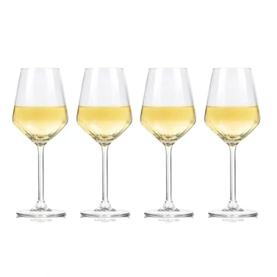 Afbeelding van alpina Wijnglazen Witte Wijn 4 Stuks Wijnglas 38cl Set Glazenset voor Diner Glazen Helder Glas