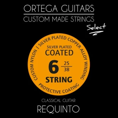 Afbeelding van Ortega RQS Requinto Coated Normal Tension Strings snarenset voor klassieke gitaar