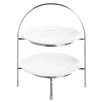 Afbeelding van ASA Selection Etagere / Serveertoren A Table Zilver ø 21 cm 2 Laags