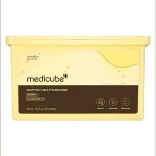 Afbeelding van Medicube Deep Vita C Daily Quick Mask 30 Masks Alle Huidtypes Vitamine Egaliseren Gezonde Gloed Korean Skincare