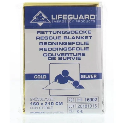 Afbeelding van Lifeguard Reddingsdeken Goud/zilver 160 X 210, 1 stuks