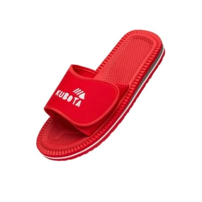 Afbeelding van Kubota Badslippers met Klittenbandsluiting Heren Slippers zomer voor strand Schoenen douche en sauna rood 41