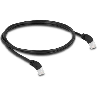Afbeelding van Delock RJ45 Netzwerkkabel Cat.6A S/FTP 45 nach unten gewinkelt 1 m sch