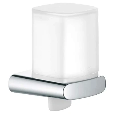 Afbeelding van KEUCO Lotion dispenser metaal verchroomd en kunststof, inhoud navulbaar ca. 180 ml, zeepdispenser voor badkamer gastentoilet, wandmontage, Elegance