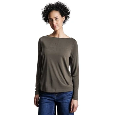 Afbeelding van STREET ONE Shirt met lange mouwen belettering