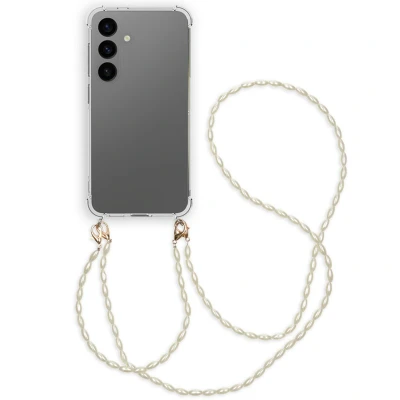 Afbeelding van Samsung Galaxy S24 Hoesje Kunststof iMoshion Backcover met koord/Koordhoesje/Hardcase Transparant Telefoonhoesje