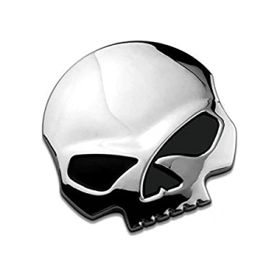 Afbeelding van EQLEF 3D Skull sticker motorfiets 7 x 6,8 cm schedelembleem auto kofferbak styling accessoires stickers