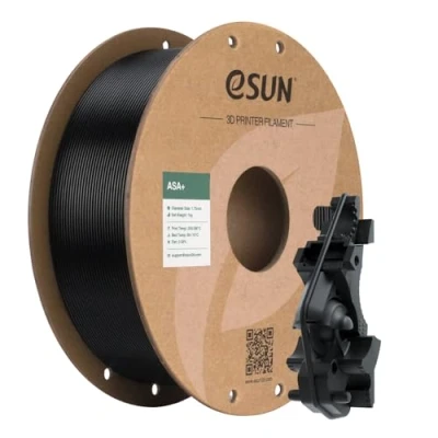 Afbeelding van eSUN ASA filament 1.75mm, weerbestendig 3D printer voor functionele onderdelen buiten, 1KG spoel print printers (Zwart, 1KG)