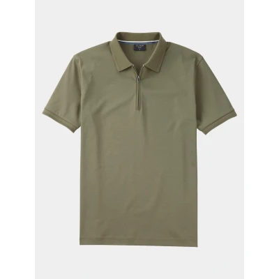 Afbeelding van OLYMP Casual Polo shirt Korte mouw olijf