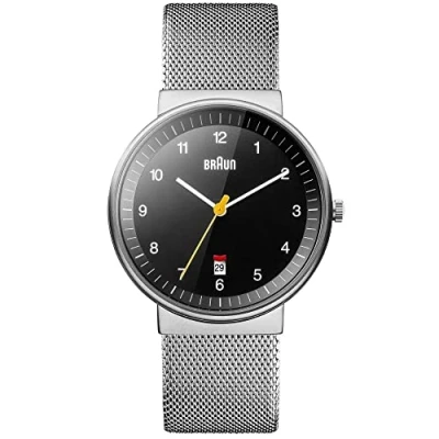 Afbeelding van Braun, Unisex, Volwassen, Analoog Kwarts Polshorloge, BN0032BKSLMHG, Zilver/Zwart