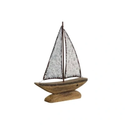 Afbeelding van Decoratieve figuren Home ESPRIT Wit Natuurlijk Kaarsenmaker Verouderde afwerking 35,3 x 8 46,5 cm