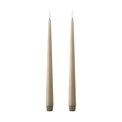 Afbeelding van ester &amp; erik taper kaars LED 30 cm 2 pack 18 Nougat note