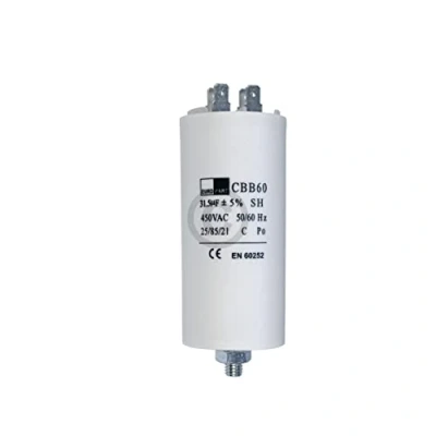 Afbeelding van DL pro Condensator motorcondensator 31,5µF 450V Ø40x95mm universeel met 6,3 mm AMP steekvlaggen en bevestigingsschroef M8 CBB60 startcondensator motorstartcondensator voor elektrische huishoudelijke