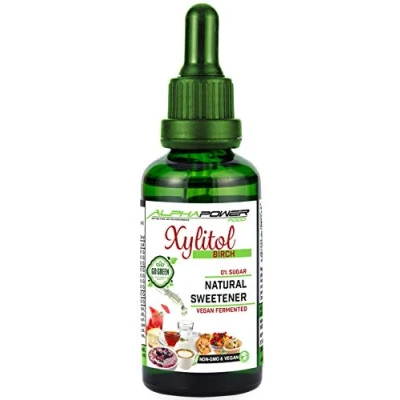 Afbeelding van ALPHAPOWER FOOD Xylitol I 100% Natural Sugar Alternative and Substitute 100ml liquid free