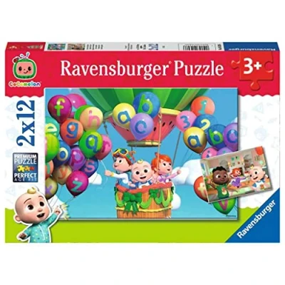 Afbeelding van Ravensburger Kinderpuzzle 05628 Lernen und Spielen 2x12 Teile Cocomelon Puzzle für Kinder ab 3 Jahren