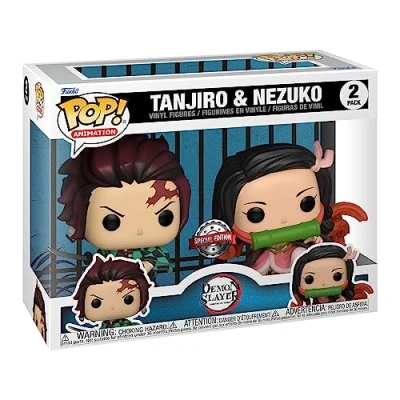 Afbeelding van Funko Pop! Animation 2 Pack: Demon Slayer Tanjiro &amp; Nezuko Special Edition Exclusive