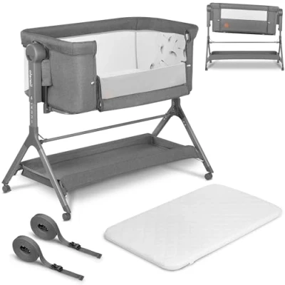 Afbeelding van Lionelo Leonie Plus Co Sleeper 3 in 1 Kinderbed tot 9kg Hoogteverstelling