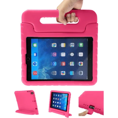 Afbeelding van Apple iPad 6e generatie (2018) Hoes: iMoshion Kidsproof Backcover met handvat Shockproof/Valbescherming Softcase,Backcover Roze Siliconen En