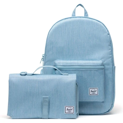 Afbeelding van Herschel Rugzak Luiertas met laptopvak Settlement Sprout Backpack 26L Light Denim Crosshatch Blauw