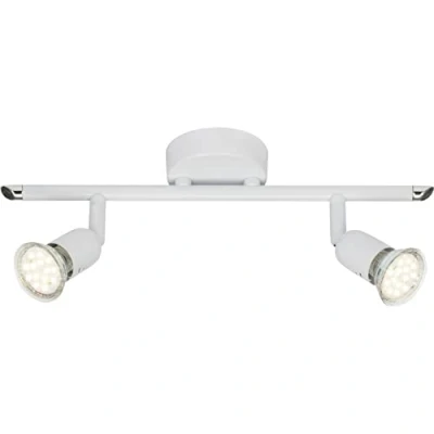 Afbeelding van BRILLIANT lamp Loona LED spot buis 2 lampjes wit 2x PAR51, GU10, 3W reflectorlampen inbegrepen, (250lm, 3000K) Schaal A ++ tot E Hoofden draaien