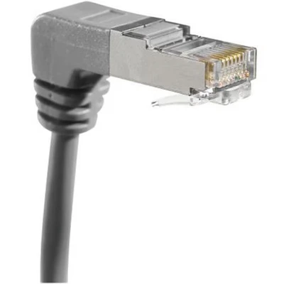 Afbeelding van Netwerkkabel RJ45 CAT 6 S/FTP gebogen grijs 0.3 m