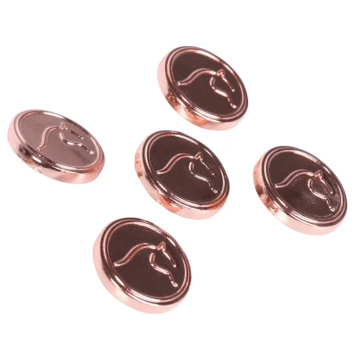 Afbeelding van HH Metallic Horse knopenset roségoud