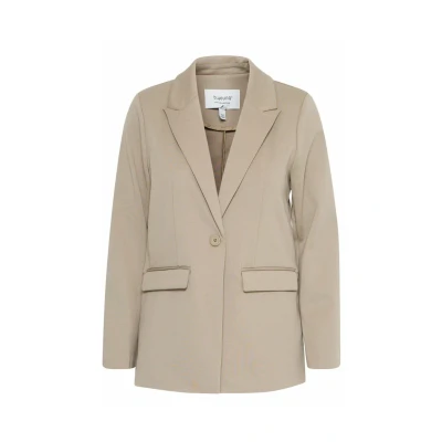 Afbeelding van b.young Rizetta 2 Blazer, Dames, Maat: 34, Roasted cashew