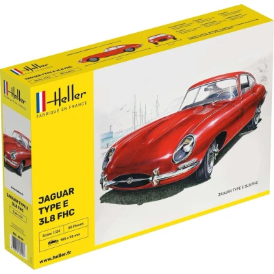 Afbeelding van 1:24 Heller 80709 Jaguar Type E 3L8 FHC Plastic Modelbouwpakket