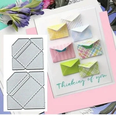 Afbeelding van Envelop Brief Metalen Die Cuts, Lente Bloem Snijden Dies Cut Stencils voor DIY Uitnodigingskaart Scrapbooking Album Decoratieve Embossing Papier Kaarten Maken