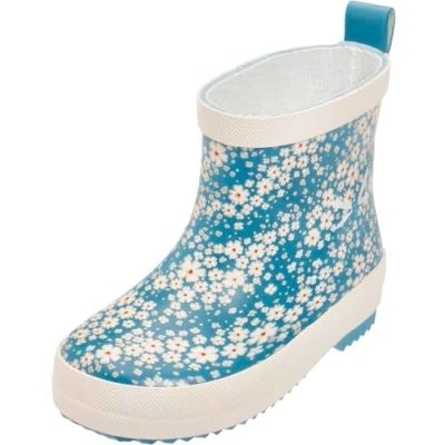 Afbeelding van Playshoes Flowers Regenlaarzen voor kinderen, Maat: 24, Teal Kunststof