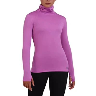 Afbeelding van TCA Dames Warm Up Hoge Kraag Thermische Hardloop Top Roze, L