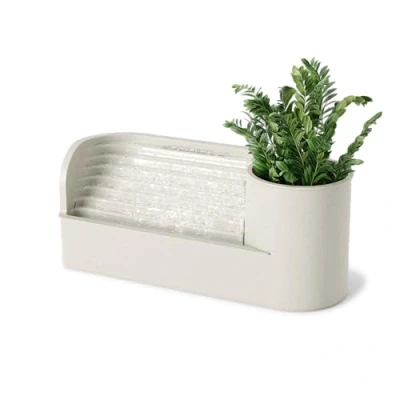 Afbeelding van Umbra Stream tafelfontein, kamerfontein met geïntegreerde plank, beige