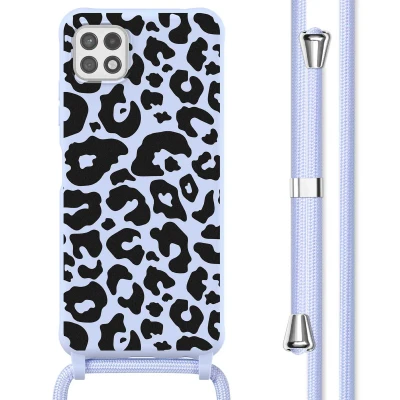 Afbeelding van Samsung Galaxy A22 (5G) Hoesje Siliconen en TPU (zacht) imoshion Softcase/Koordhoesje/Backcover Animal Lila Telefoonhoesje