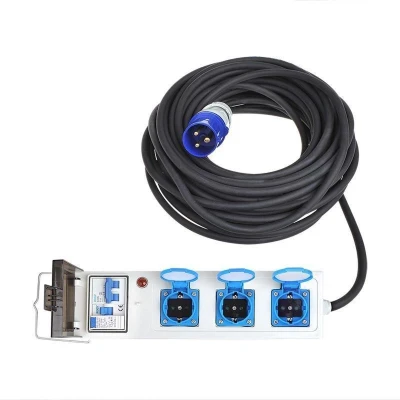 Afbeelding van Pro Plus Tent /vouwwagen Stekkerdoos 20 meter 3 x 1.5 mm2 Stopcontacten MCCB ALS