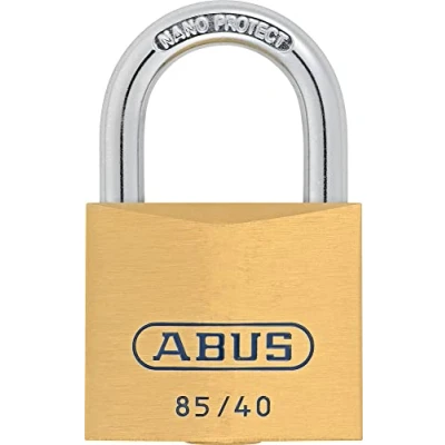 Afbeelding van ABUS Hangslot messing 85/40HB63 gl. 0706 gelijksluitend en met hoge beugel voor kelderdeuren, schuren nog veel meer weerbestendig geharde stalen veiligheidsniveau 6