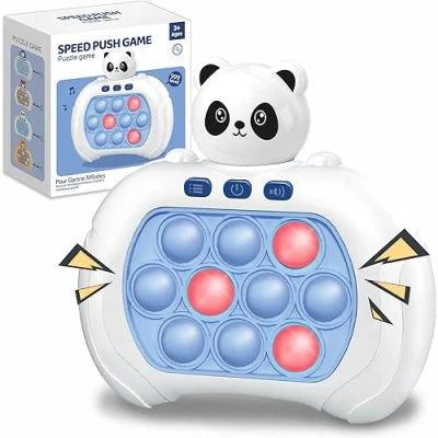 Afbeelding van Azyh Quick push Game Fidget Toys Pro voor kinderen en volwassenen, handheld spel snelle puzzel spelmachine, bubble stress speelgoed, verlichting feestgunsten, Birhtday cadeau jongens (witte