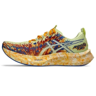 Afbeelding van Asics Noosa TRI 16 Hardloopschoenen voor op de weg, Heren, Maat: 43.5, Huddle yellow/illusion blue Textiel/ synthetisch