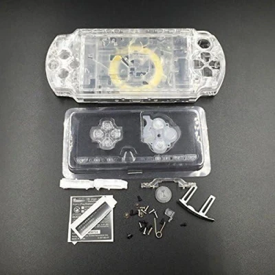 Afbeelding van Perfect Part Sony PSP 2000, 2001, 2002, 2003, 2004 Serie Vervanging Volledige Behuizing Shell Cover met Knop Set (Doorzichtig)