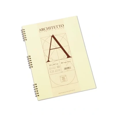 Afbeelding van Pigna ARCHITETTO schrijfblok &amp; schrift A4 40 vel Beige