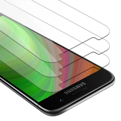 Afbeelding van Cadorabo 3x Screenprotector geschikt voor Samsung Galaxy A3 2017 in KRISTALHELDER Tempered Display Pantser Film