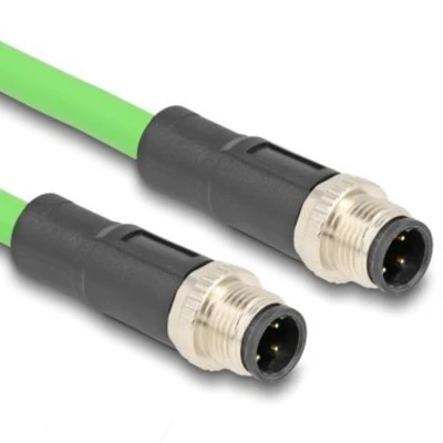 Afbeelding van Delock M12 Kabel D kodiert 4 Pin Stecker zu PUR (TPU) 1 m HQ