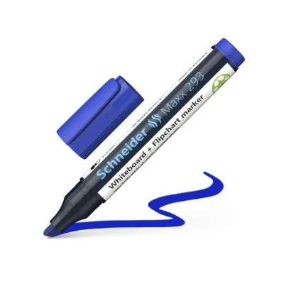 Afbeelding van 10x Schneider whiteboard + flipchart marker Maxx 293 blauw
