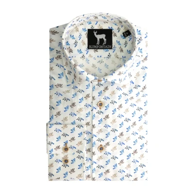 Afbeelding van GENTS Blumfontain bloemprint blauw bruin ML7 L7 41/42